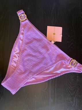 Moda Minx Lavender Bikini Bottom with Gold Accent Rings